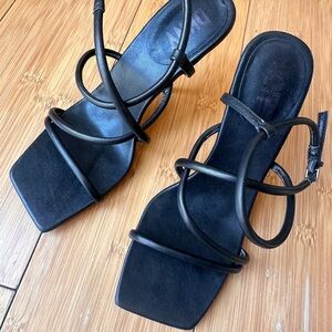DKNY Reia Black Strappy Heels